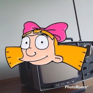 Helga enamel lapel push pin.